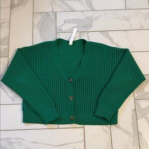 lululemon athletica Emerald Open-Knit V-Neck Cardigan